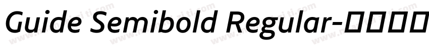 Guide Semibold Regular字体转换